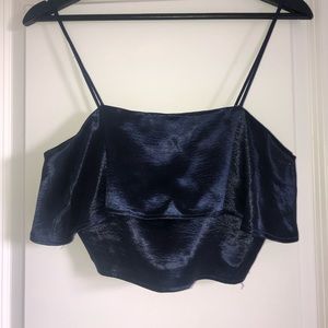 ✨FREE ADD ON✨Urban Outfitters Satin Ruffle Tee